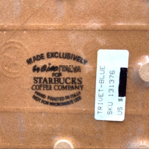 BY GINO ITALYA made exclusively for STARBUCKS Coffee Company plate blue bird - Picture 5 of 6